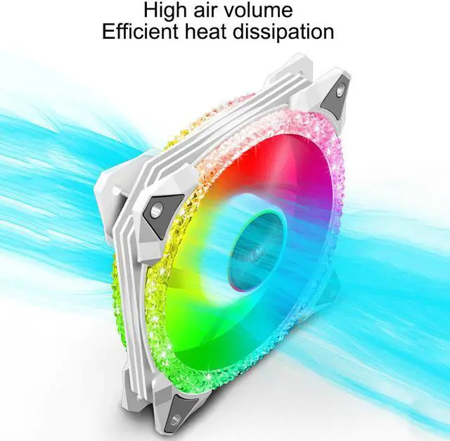 Alt view image 3 of 7 - NewStyp 5V 3Pin ARGB Fans PC CPU Cooler Water Cooling 120mm Replace Computer Case Cooling RGB 12V 4Pin PWM Fan Accessories Pink 4 Packs