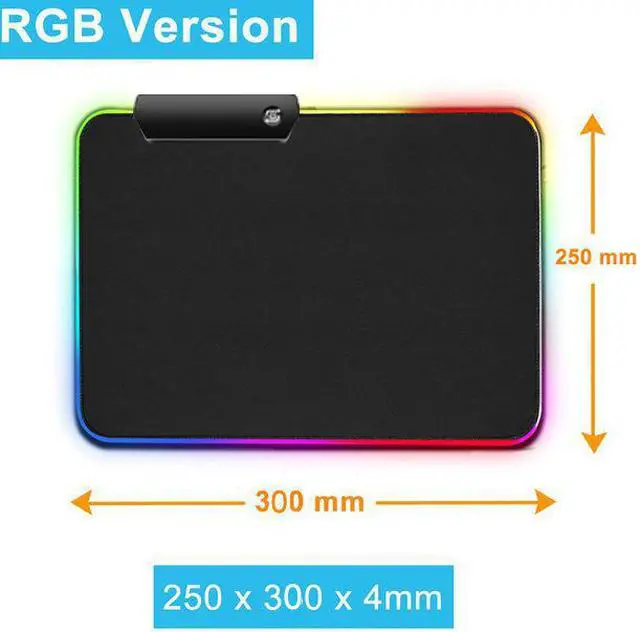 Alt view image 2 of 7 - NewStyp Gaming Mouse Pad Computer Mousepad RGB Large Mouse Pad Gamer XXL Mouse Carpet Big Mouse Pad PC Desk Play Mat with Backlit 300*250mm