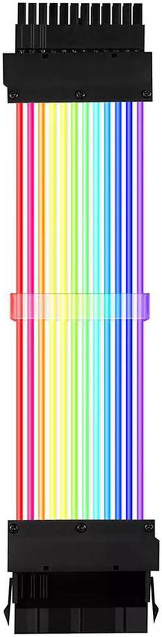 Main image of NewStyp PSU Power Extension Cable RGB ATX 24Pin GPU 8Pin Triple Streamer PCI-E 6+2Pin Dual Rainbow Cord 5V Sync PC Case Decoration