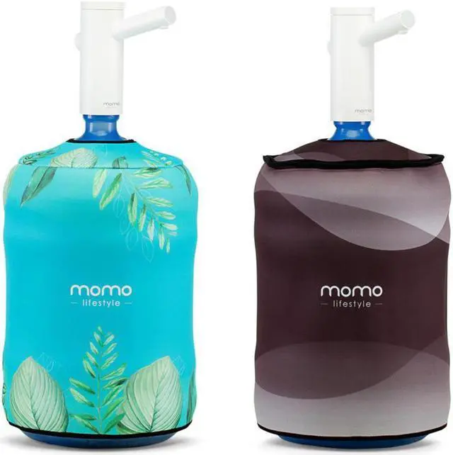 Main image of 5 Gallon Bottle Sleeve Reversible, Durable Cooling Neoprene (Wetsuit Material) Insulation Slick Elegant Design Large 5gal Bottle Cover Accessory Momo Sleeve by Momo Lifestyle (Ocean)