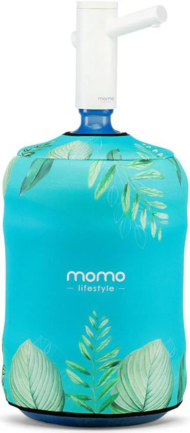 Alt view image 2 of 7 - 5 Gallon Bottle Sleeve Reversible, Durable Cooling Neoprene (Wetsuit Material) Insulation Slick Elegant Design Large 5gal Bottle Cover Accessory Momo Sleeve by Momo Lifestyle (Ocean)