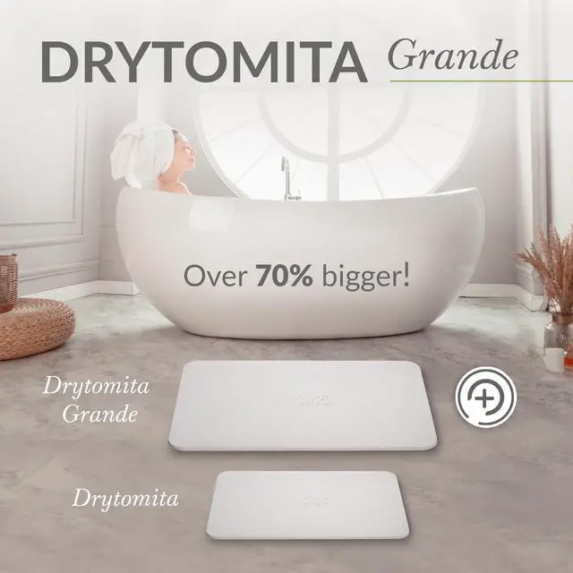 Alt view image 4 of 4 - Momo Lifestyle LARGE Stone Bath Mat (31.5 X 19.7 Inches) Drytomita GRANDE (Linen Grey Color) Diatomaceous Earth Bath Mat, Non-Slip Super Absorbent Quick Drying Eco-Friendly Bath Mat Stone 1 Pack