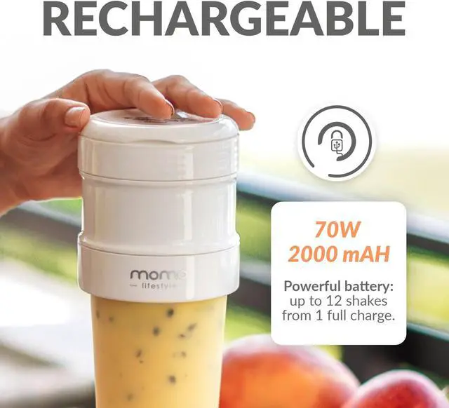 Alt view image 6 of 7 - Momo Lifestyle Portable Collapsible Blender Personal BPA Free USB Rechargeable Blendjet On the Go for Smoothies and Shakes