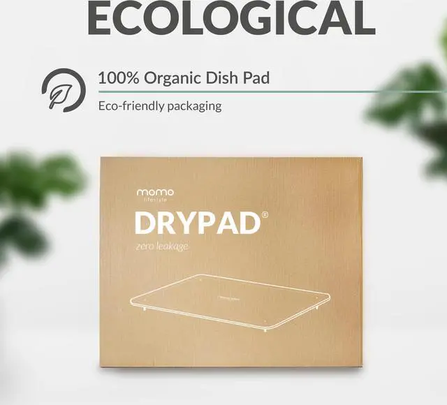 Alt view image 7 of 7 - Momo Lifestyle Stone Dish Drying Mat, Ultra Absorbent Quick Dry Diatomaceous Earth DryPad for Kitchen Counter (19.7 x 15.75 inches)