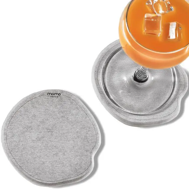 Main image of Stone Coasters for Drinks Ultra Absorbent Fast Drying Non Scratch Diatomaceous Earth Drycup Momo Lifestyle (2 Pack)