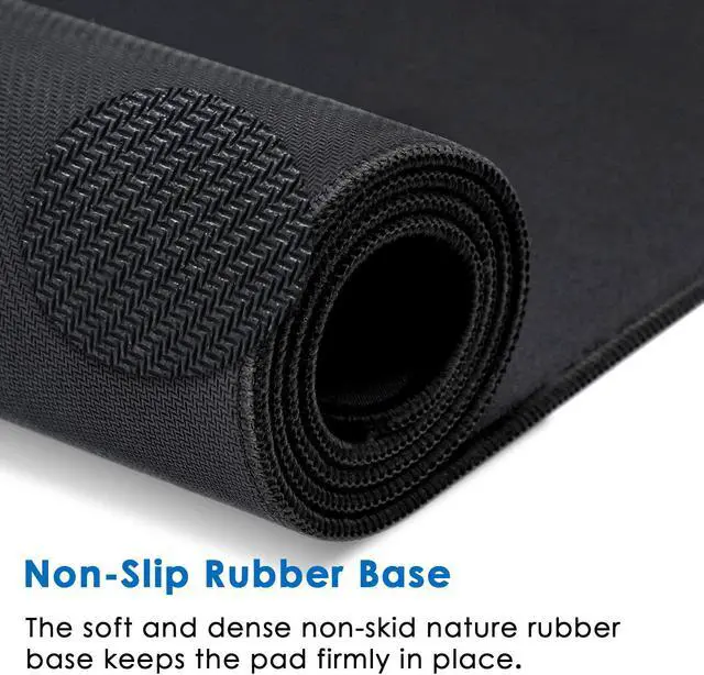 Alt view image 2 of 6 - Large Gaming Mouse Pad with Stitched Edges, Extended Mousepad with Superior Micro-Weave Cloth, Non-Slip Base, Water Resist Keyboard Pad, Desk Mat for Gamer, Office & Home, 31.5 x 15.7 in, Black