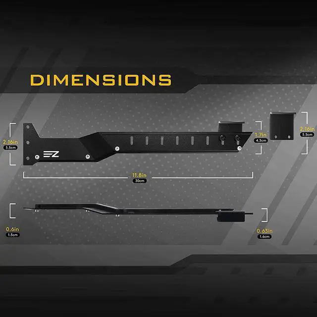 Alt view image 2 of 7 - GPU Holder Brace Graphics Card GPU Support Video Card Holder Bracket, Video Card Sag Holder/Holster Bracket Support RX6700,RTX3090- 309EZ-Black