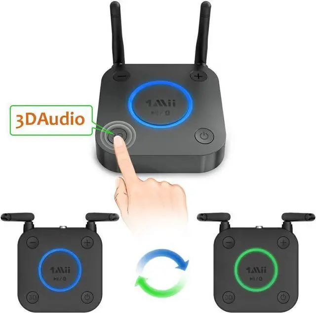 Alt view image 2 of 7 - Long Range Bluetooth Receiver, HiFi Wireless Audio Adapter, Bluetooth 5.0 Receiver with 3D Surround aptX Low Latency Optical RCA AUX 3.5mm Coaxial for Home Stereo System
