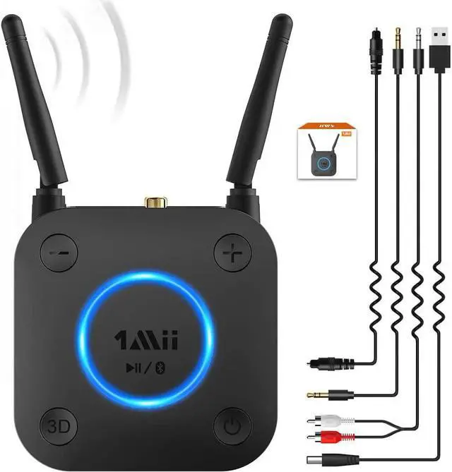 Main image of Long Range Bluetooth Receiver, HiFi Wireless Audio Adapter, Bluetooth 5.0 Receiver with 3D Surround aptX Low Latency Optical RCA AUX 3.5mm Coaxial for Home Stereo System