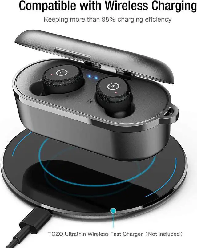 Alt view image 7 of 7 - Wireless Earbuds,Bluetooth 5.3 Wireless Earbuds with Wireless Charging Case IPX8 Waterproof Stereo Headphones in Ear Built in Mic Headset Premium Sound with Deep Bass for Sport Black