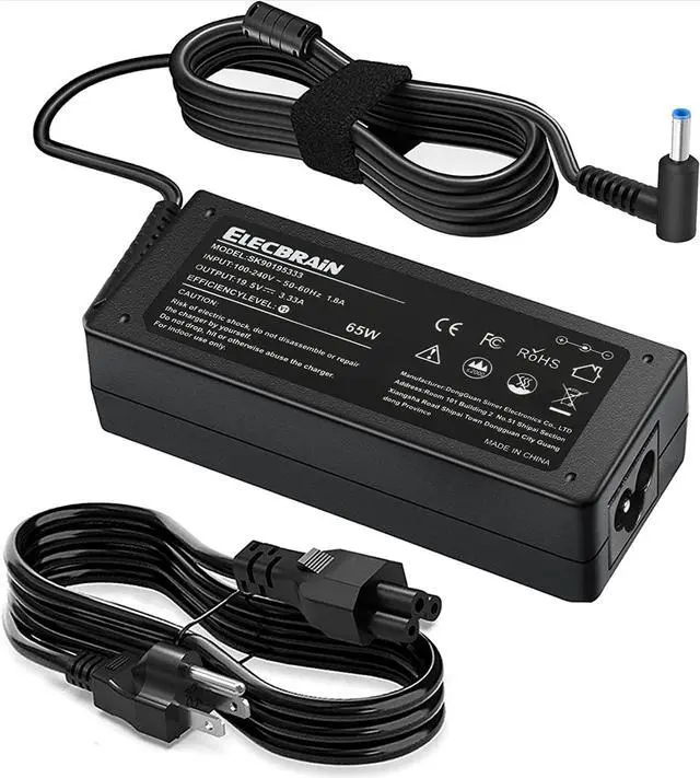 Alt view image 2 of 7 - 19.5V 3.33A AC Adapter Charger for HP 15-F009WM 15-F023WM 15-F039WM 15-F059WM 15-g073nr F9H92UA 15-g074nr Laptop 4.5/3.0mm Power Supply with Cord
