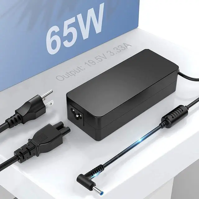 Alt view image 4 of 7 - 19.5V 3.33A AC Adapter Charger for HP 15-F009WM 15-F023WM 15-F039WM 15-F059WM 15-g073nr F9H92UA 15-g074nr Laptop 4.5/3.0mm Power Supply with Cord