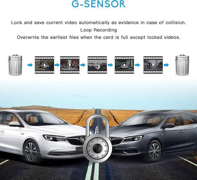 Alt view image 3 of 7 - 1080P Mirror Dash Cam for Cars with Waterproof Backup Camera 4.3 inch IPS Full Touch Screen Rear View Mirror Camera, Parking Monitor, Loop Recording