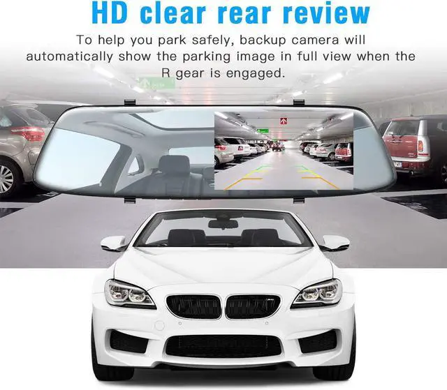 Alt view image 5 of 7 - 1080P Mirror Dash Cam for Cars with Waterproof Backup Camera 4.3 inch IPS Full Touch Screen Rear View Mirror Camera, Parking Monitor, Loop Recording