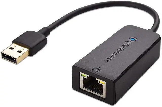 Main image of Network Adapter, USB to Ethernet Adapter (USB 2.0 to Ethernet / USB to RJ45) Supporting 10 / 100 Mbps Ethernet Network in Black