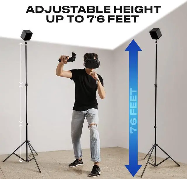 Alt view image 4 of 6 - VR Tripod Stand HTC Vive Compatible Sensor Stand and Base Station for Vive Sensors or Oculus Rift Constellation (2-Pack)