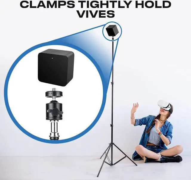 Alt view image 5 of 6 - VR Tripod Stand HTC Vive Compatible Sensor Stand and Base Station for Vive Sensors or Oculus Rift Constellation (2-Pack)