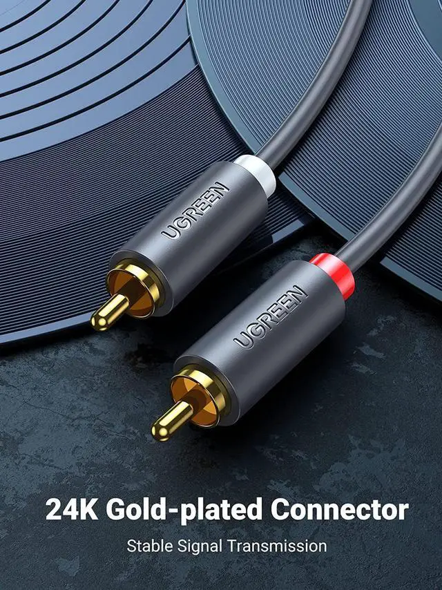 Alt view image 6 of 7 - 6FT 2RCA Male to 2RCA Male Stereo Audio Cable Gold Plated Car Audio Subwoofer Adapter Dual Shielded Red and White Cord for Home Theater Amplifier Hi-Fi System Car Audio Speaker