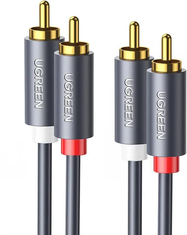 Main image of 15FT 2RCA Male to 2RCA Male Stereo Audio Cable Gold Plated Car Audio Subwoofer Adapter Dual Shielded Red and White Cord for Home Theater Amplifier Hi-Fi System Car Audio Speaker