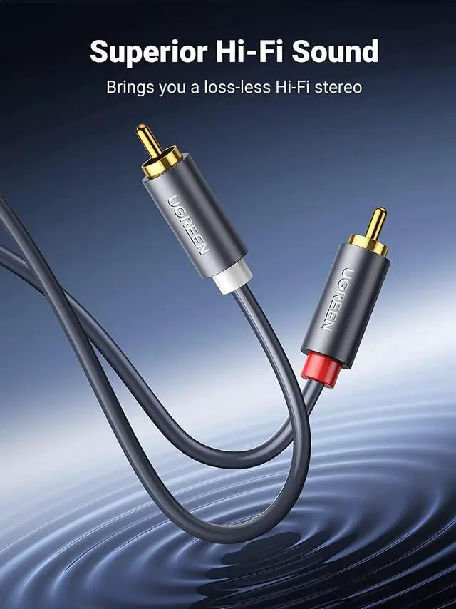 Alt view image 5 of 7 - 15FT 2RCA Male to 2RCA Male Stereo Audio Cable Gold Plated Car Audio Subwoofer Adapter Dual Shielded Red and White Cord for Home Theater Amplifier Hi-Fi System Car Audio Speaker