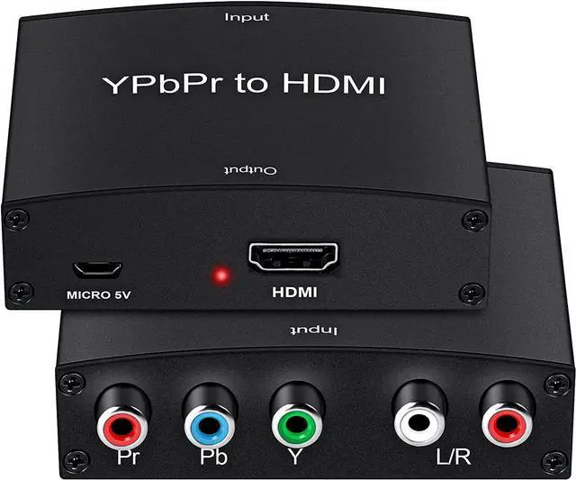 Main image of Component to HDMI Adapter, YPbPr to HDMI Coverter + R/L, NEWCARE Component 5RCA RGB to HDMI Converter Adapter, Supports 1080P Video Audio Converter Adapter for DVD PSP to HDTV Monitor
