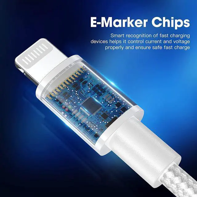 Alt view image 3 of 7 - iPhone Charger Cable[MFi Certified] 3 Pack iPhone Charger Cord, Premium Lightning Cable (3/6/10ft) Multipack and Length for iPhone 13 pro Max/12/11/XS/X/8/7/6 Plus/6s/5/SE/iPad Mini Air(White)