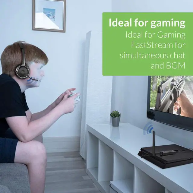 Alt view image 4 of 7 - Long Range Bluetooth 5.0 USB Audio Adapter for PC Laptop Mac PS4 PS5 Linux, Superior Sound Wireless Audio Dongle for Headphones Speakers, aptX Low Latency, Plug and Play (Audio ONLY)