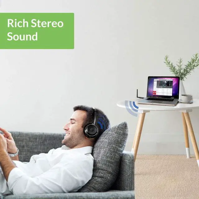 Alt view image 7 of 7 - Long Range Bluetooth 5.0 USB Audio Adapter for PC Laptop Mac PS4 PS5 Linux, Superior Sound Wireless Audio Dongle for Headphones Speakers, aptX Low Latency, Plug and Play (Audio ONLY)