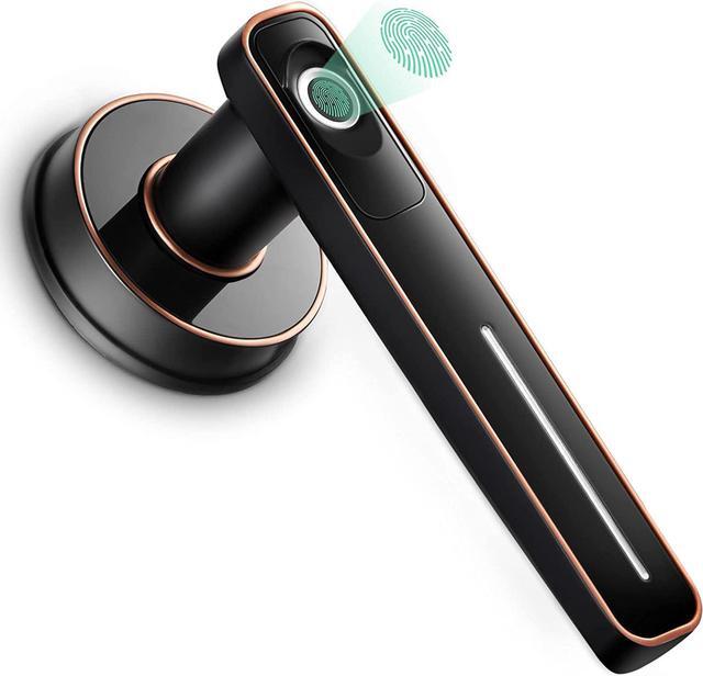 Main image of Fingerprint Door Lock - Biometric Door Knob Fingerprint Door Knob Keyless Entry Door Locks with Handle Door Lever for Homes/Apartments/Office/AirBnB/Hotels (Silver)