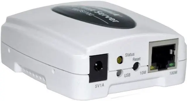 Alt view image 2 of 2 - XM-PS110U 1-Port 10/100Mbps Fast Ethernet USB Print Server, USB 2.0 Port Network Print Server