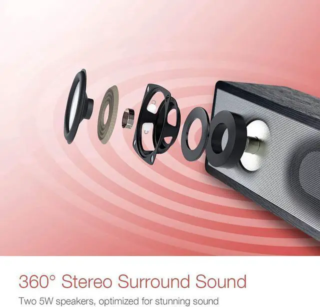 Alt view image 7 of 7 - Computer Speakers, Wired Computer Sound Bar, Wooden Mini Soundbar, USB Powered PC Speakers 3.5mm AUX & PC Input (Upgrade), Black (M30i)