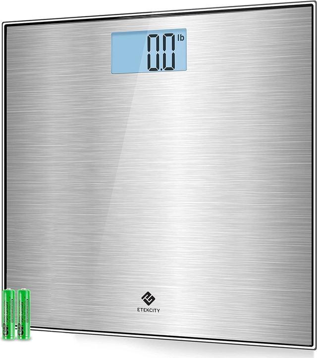 Stainless Steel Digital Body Weight Bathroom Scale, Step-On