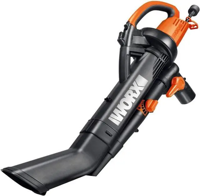 Main image of WORX WG505 3-in-1 Blower/Mulcher/Vacuum, 9" x 15" x 20", Orange and Black