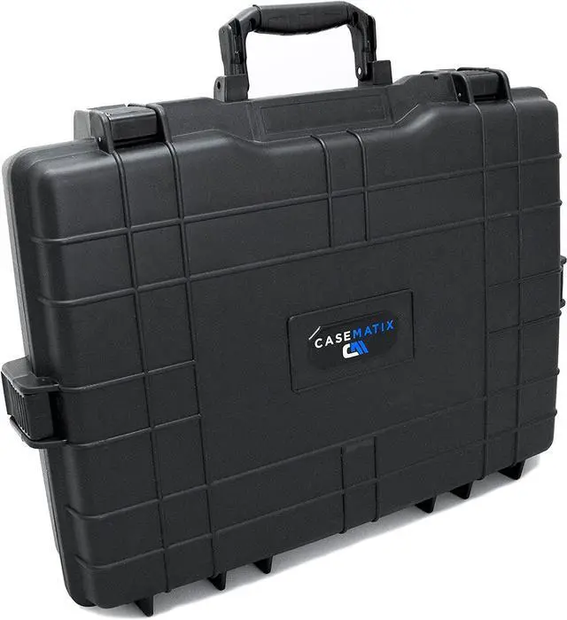 Alt view image 2 of 7 - Casematix Waterproof Laptop Hard Case for 15 - 17 inch Gaming Laptops and Accessories - Rugged Heavy Duty Laptop Case Compatible with 15.6 and 17.3 inch Gaming Laptops and Gaming Laptop Accessories