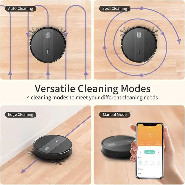 Alt view image 5 of 7 - Robot Vacuum Cleaner, Robot Vacuum with Mapping Technology, Automatic Robot Vacuum Cleaner,120 Mins Runtime,2600Pa Robot Vacuum Mapping, Alexa Compatible, Robot Vacuum for Pet Hair, Hard Floor