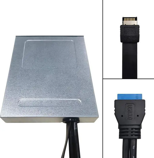 Alt view image 3 of 6 - PC Front Panel Internal Card Reader USB HUB, USB 3.1 Gen2 Type-C Port,USB 3.0 Support SD MS XD CF TF Card for Computer, Fits Any 3.5" Computer Case Front Bay