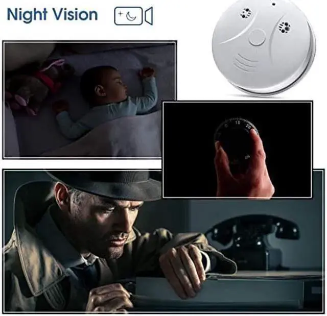 Alt view image 5 of 5 - 4K Hidden Camera Smoke Detector WiFi Spy Camera Hidden Cameras HD 1080P Small Camera Night Vision and Motion Detection Spy Cameras for Home Security Nanny Cams