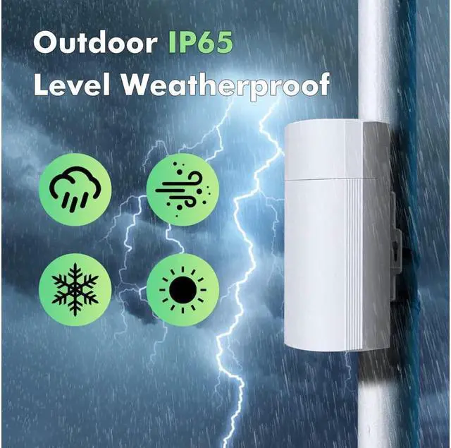Alt view image 6 of 7 - Point to Point Wireless Bridge,5.8G Dialing Outdoor CPE with 12dBi WiFi Antenna 1.3mi Transmission Distance 802.11 a/n/ac Standard IP65 Waterproof PoE Power,2-Pack (CPE58G)