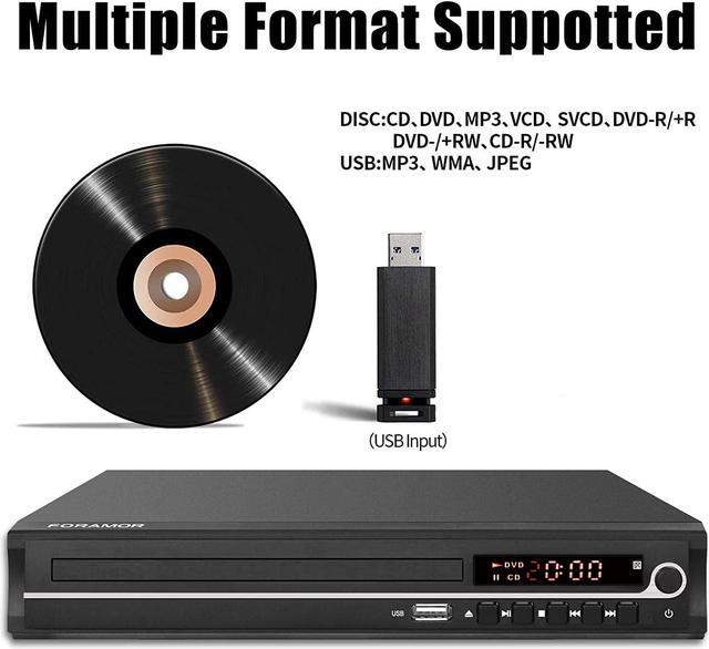 Alt view image 6 of 7 - DVD Player,Foramor HDMI DVD Player for Smart TV Support 1080P Full HD with HDMI Cable Remote Control USB Input Region Free Home DVD Players