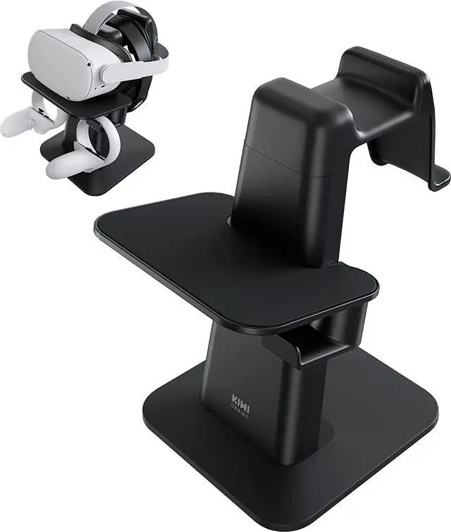 Main image of VR Stand Accessories Compatible with Quest 2/Rift S/Valve Index/HP Reverb G2/Quest/PSVR 2/ Pico 4 VR Headset and Touch Controllers Black