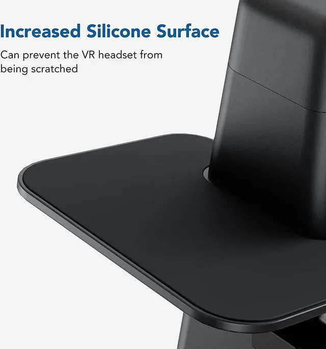 Alt view image 4 of 7 - VR Stand Accessories Compatible with Quest 2/Rift S/Valve Index/HP Reverb G2/Quest/PSVR 2/ Pico 4 VR Headset and Touch Controllers Black