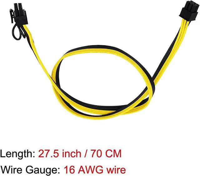 Alt view image 7 of 7 - Ethereum ETH ZEC Mining Power Supply 12V GPU/PSU Breakout Board + 12pcs 16AWG PCI-E 6Pin to 6+2Pin Cables 27.5Inch Length(70CM, with 5 Nylon Cable Ties)