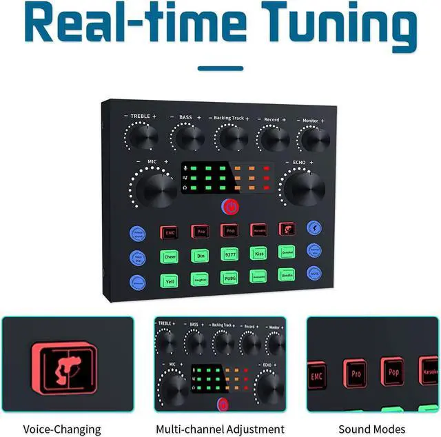 Alt view image 5 of 7 - Podcast Equipment Bundle,Audio Interface with All-In-One DJ Mixer and Studio Broadcast Microphone, Perfect for Recording,Live Streaming,Gaming,Compatible with PC,Smartphone,Play Station
