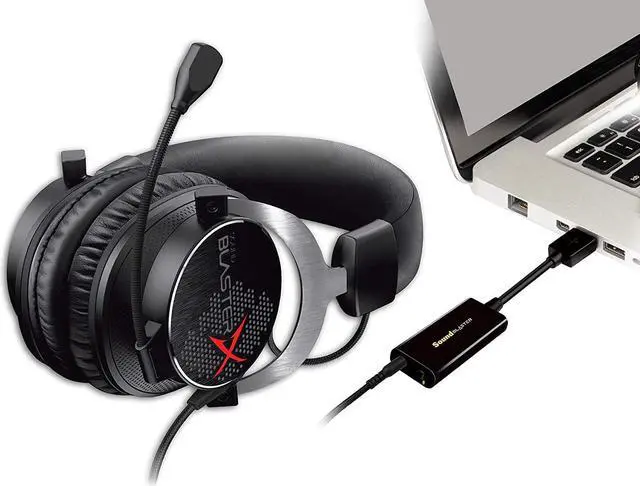 Alt view image 4 of 7 - Labs Sound Blaster Play! 3 External USB Sound Adapter for Windows and Mac. Plug and Play (No Drivers Required). Upgrade to 24-Bit 96Khz Playback