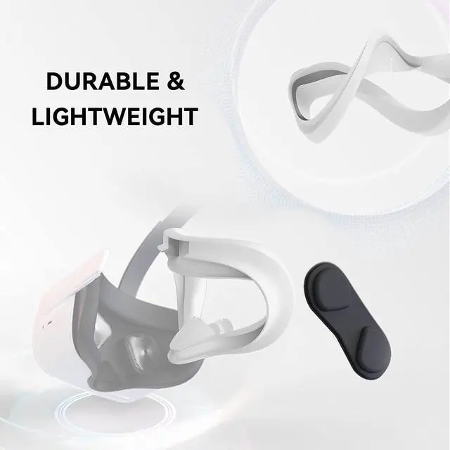 Alt view image 7 of 7 - VR Face Cover and Lens Cover Compatible with Meta/Oculus Quest 2, Sweatproof Silicone Face Pad Mask & Face Cushion for Oculus Quest 2 VR Headset, Washable Lightproof Anti-Leakage