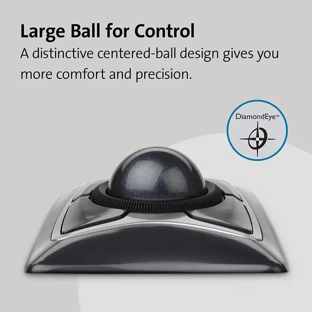 Alt view image 3 of 7 - Kensington Expert Trackball Mouse, Diamond Eye Optical tracking, Award-winning Scroll Ring, Large ball for maximum precision and control, Wired USB Connection with TrackballWorks Customization