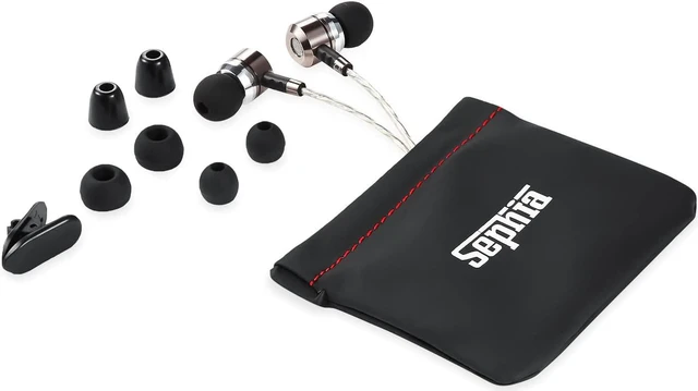 Alt view image 6 of 7 - Earbuds Wired in Ear Headphones with Tangle-Free Cord Noise Isolating Earphones Deep Bass Case Ear Buds 3.5 mm Jack Plug