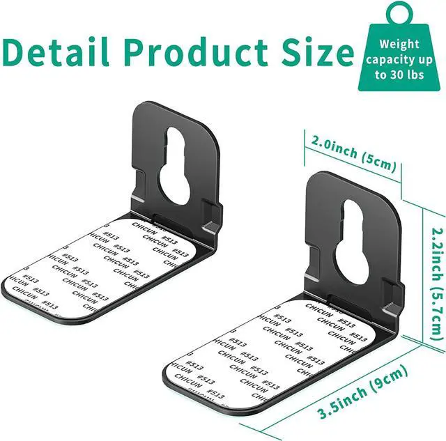 Alt view image 5 of 6 - Universal Soundbar Wall Mount Bracket Floating Wall Shelf for Samsung, Sony, LG, Nakamichi, Polk Audio, Vizio, Roku, Onn Soundbar Mount Mounting Bracket Sound Bar Mount Under TV