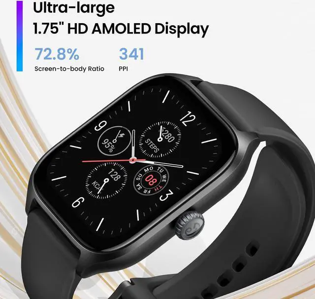 Alt view image 7 of 7 - Amazfit GTS 4 Smart Watch for Men, Dual-Band GPS, Alexa Built-in, Bluetooth Calls, 150+ Sports Modes, Heart Rate SPO Monitor, 1.75 AMOLED Display, Health Fitness Watch for Android iPhone, Black