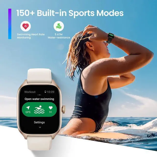 Alt view image 7 of 7 - Amazfit GTS 4 Smart Watch for Women, Dual-Band GPS, Alexa Built-in, Bluetooth Calls, 150+ Sports Modes, Heart Rate SPO Monitor, 1.75 AMOLED Display, Health Fitness Watch for Android iPhone, Pink